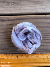 Load image into Gallery viewer, Hand Dyed Cultivated Bombyx Silk Fiber for Spinning or Felting in Grey Lilac - Shiny Hand Dyed Silk Top