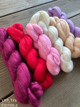 Load image into Gallery viewer, Merino Wool Roving Pack - Valentines Day - Six Colors, 1 Ounce Each - Wool for Wet and Needle Felting with or without Embellishments