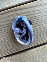 Load image into Gallery viewer, Hand Dyed Cultivated Bombyx Silk Fiber for Spinning or Felting in 'Stormy Skies' - Shiny Hand Dyed Silk Top