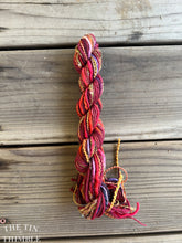 Load image into Gallery viewer, Fiber Frenzy Bundle / Mixed Bundle of Yarn in Dark Red / Great for Felting / Approximately 24 Yards / 8 Strands Each 3 Yards Long