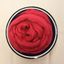 Load image into Gallery viewer, Cinnabar Merino Wool Roving - 21.5 micron -1 oz - For Nuno Felting, Wet Felting, Weaving, Spinning and More