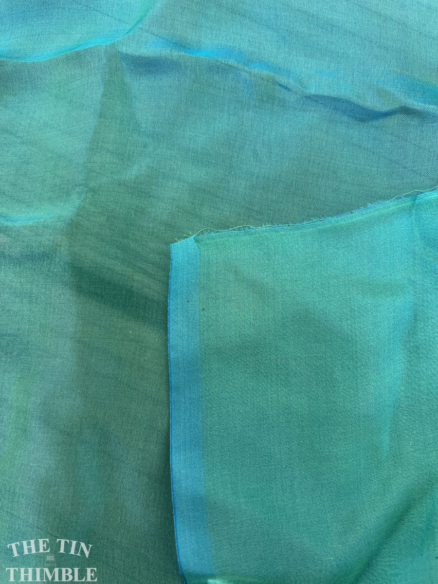 Iridescent Silk Chiffon Fabric by the Yard / Great for Nuno Felting / The Tin Thimble