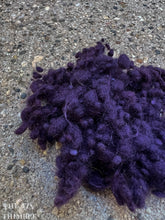 Load image into Gallery viewer, Eggplant Purple Wool Nepps or Nibs for Felting by DHG / 1/8 Oz or More / Commercially Dyed Textural Fibers for Nuno or Wet Felting