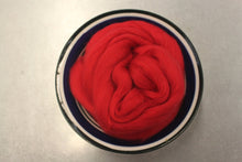 Load image into Gallery viewer, Red Merino Wool Roving / 21.5 micron -1 oz- Nuno Felting / Wet Felting / Felting Supplies / Needle Felting / Fiber Supply