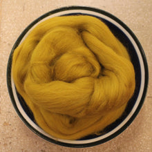 Load image into Gallery viewer, Dijon Gold Merino Wool Roving - 21.5 micron -1 oz - For Nuno Felting, Wet Felting, Weaving, Spinning and More