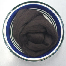 Load image into Gallery viewer, Bitter Chocolate Brown Merino Wool Roving / 21.5 micron -1 oz- Nuno Felting / Wet Felting / Felting Supplies / Needle Felting / Fiber Supply