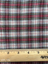 Load image into Gallery viewer, Yarn Dyed Plaid - Vintage 100% Cotton Small Red and Green Plaid Fabric - By the Yard
