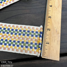 Load image into Gallery viewer, Vintage Embroidered Trim - By the Half Yard - 100% Cotton Vintage Jacquard Ribbon Trim - Camera Strap