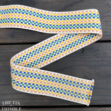 Load image into Gallery viewer, Vintage Embroidered Trim - By the Half Yard - 100% Cotton Vintage Jacquard Ribbon Trim - Camera Strap