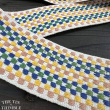 Load image into Gallery viewer, Vintage Embroidered Trim - By the Half Yard - 100% Cotton Vintage Jacquard Ribbon Trim - Camera Strap