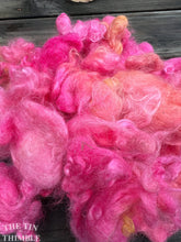Load image into Gallery viewer, Hand Dyed Mystery Wool Fiber for Needle Felting, Wet Felting, Weaving and Crafts - Pink - 1 Ounce
