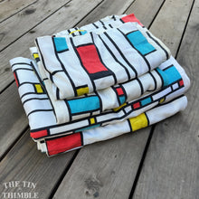 Load image into Gallery viewer, Authentic Vintage Midcentury Piet Mondrian Inspired Curtains - Home Decorator Weight - Fully Lined