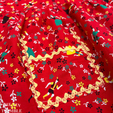 Load image into Gallery viewer, Vintage Children's Half Apron - Red 1950s Cotton Hostess Apron