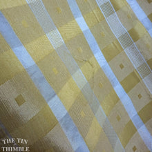 Load image into Gallery viewer, Authentic Vintage Double Faced Yellow and White Plaid Rayon - 44" Wide - By the Yard