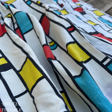 Load image into Gallery viewer, Authentic Vintage Midcentury Piet Mondrian Inspired Curtains - Home Decorator Weight - Fully Lined