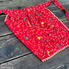 Load image into Gallery viewer, Vintage Children's Half Apron - Red 1950s Cotton Hostess Apron