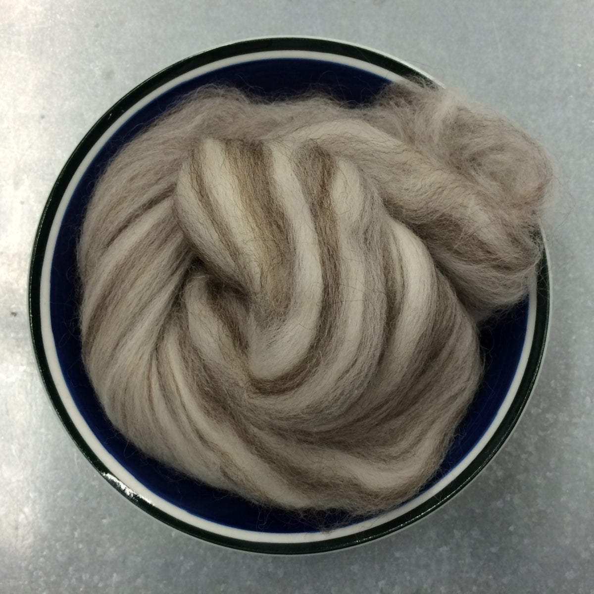 Mixed Blue Face Leicester Wool Roving 1 oz Nuno Felting / Wet Felt