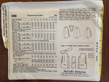 Load image into Gallery viewer, 1960's Skirt Pattern / Vintage Sewing Pattern / McCall's 6408 / Waist 24 / Hip 33 / Flared Skirt / 4 Gore Skirt / Side Insets / Knee Length