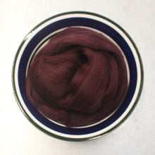 Load image into Gallery viewer, Wine Merino Wool Roving - 21.5 micron -1 oz - For Nuno Felting, Wet Felting, Weaving, Spinning and More