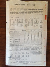 Load image into Gallery viewer, Boy's 1950s Butterick Shirt Pattern #5839 Size 10 Neck 12" - 1950s Butterick / 50s Butterick / 19