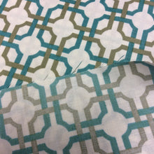 Load image into Gallery viewer, Lattice Print - So Chic in Aqua by Quilting Treasures - 1 Yard - Cotton Fabric / Fabric by Yard / New Fabric / Quilting Cotton