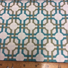 Load image into Gallery viewer, Lattice Print - So Chic in Aqua by Quilting Treasures - 1 Yard - Cotton Fabric / Fabric by Yard / New Fabric / Quilting Cotton