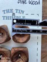 Load image into Gallery viewer, Olive Wood Buttons - Vintage Wood Buttons -  18mm - Set of Four
