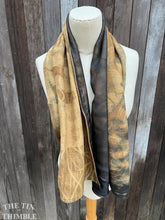 Load image into Gallery viewer, Botanical Printed Table Runner or Scarf by Sharon Mansfield  - Natural Leaves Printed on USA Produced 100% Wool Fabric - Colorfast &amp; Washable
