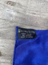 Load image into Gallery viewer, 100% Silk Scarf with Finished Edges in Cobalt Blue - 11.5 x 57&quot;
