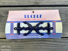 Load image into Gallery viewer, Vintage Belt Buckle -  Authentic Vintage Blue Plastic Anchor Belt Buckle - #28
