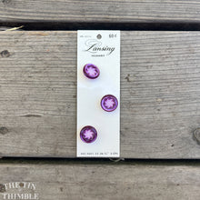 Load image into Gallery viewer, Vintage Buttons - Lansing Brand Plastic Buttons - Card of Three - 18mm or 3/4 Inch
