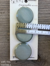 Load image into Gallery viewer, Vintage Seafoam Plastic Buttons - Card of Three - 27mm or 1 Inch - B.G.E Brand on Original Card
