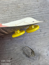 Load image into Gallery viewer, Authentic Vintage Yellow and White Glass Buttons - Card of 4 - 20mm or 3/4 Inch
