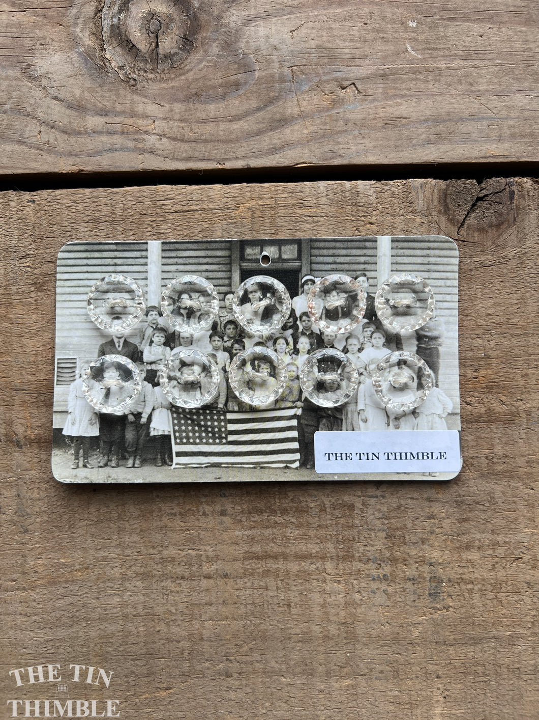 Vintage Clear Glass Faceted Buttons - Card of 10 - 18mm (3/4 inch)