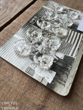 Load image into Gallery viewer, Vintage Clear Glass Faceted Buttons - Card of 10 - 18mm (3/4 inch)

