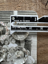 Load image into Gallery viewer, Vintage Clear Glass Faceted Buttons - Card of 10 - 18mm (3/4 inch)
