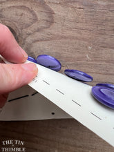 Load image into Gallery viewer, Vintage Purple Plastic Buttons - Card of 12 - 21mm (7/8 inch)
