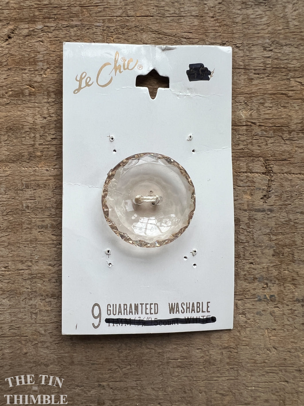 Vintage Champagne Glass Button - Single Faceted Glass Buttons - 25mm (1 Inch)