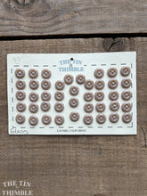 Load image into Gallery viewer, Vintage Light Brown Small Glass Shirt Buttons - Light Green Bun Button - 11mm (3/8 Inch)
