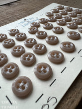 Load image into Gallery viewer, Vintage Light Brown Small Glass Shirt Buttons - Light Green Bun Button - 11mm (3/8 Inch)
