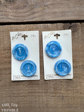 Load image into Gallery viewer, Vintage Light Blue Mottled Blue and White Plastic Buttons - 28mm (1 1/8 Inch)
