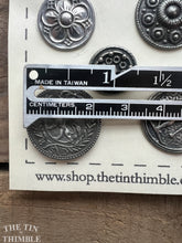 Load image into Gallery viewer, Vintage Norwegian Pewter Buttons - Scandinavian Silver Button for Sweaters and Knitwear - Set of 6
