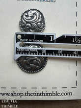 Load image into Gallery viewer, Vintage Norwegian Pewter Buttons - Scandinavian Silver Buttons for Sweaters and Knitwear - Set of 2
