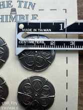 Load image into Gallery viewer, Vintage Norwegian Pewter Buttons - Scandinavian Silver Buttons for Sweaters and Knitwear - Set of 4
