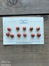 Load image into Gallery viewer, Vintage Wood Ball Buttons - Set of 11 Small Wood Buttons - 13mm (1/2 Inch)
