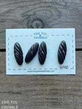 Load image into Gallery viewer, Vintage Wood Toggle Closure - Set of 4 Wood Toggles - 45mm (1 3/4 Inch)
