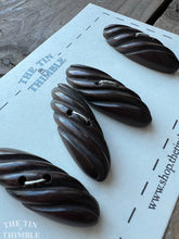 Load image into Gallery viewer, Vintage Wood Toggle Closure - Set of 4 Wood Toggles - 45mm (1 3/4 Inch)
