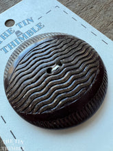Load image into Gallery viewer, Vintage Carved Wood Button - Single Button - 43mm (1 5/8 Inch)
