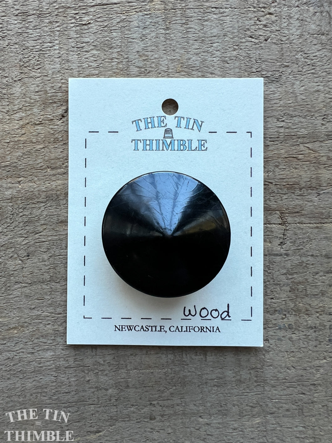 Vintage Pointed Wood Button - Single Button - 43mm (1 5/8 Inch)