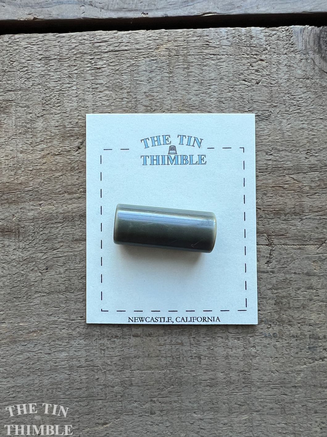 Vintage Cylindrical Toggle Closure - Single - 36mm (1 3/8 Inches) x 15mm - Gray Plastic